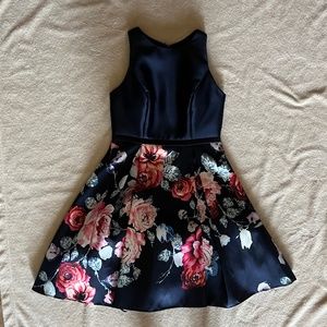 Rianna Couture Satin Floral Dress